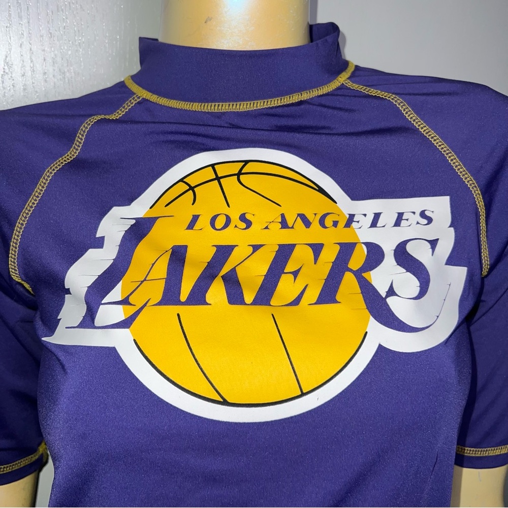 Purple Lakers Rash Guard Top - Picture 11 of 11